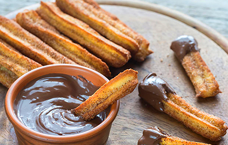 Churros With Nutella Sauce